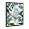 Stupell Industries Tropical Cockatoo & Greenery Framed Floater Canvas Wall Art